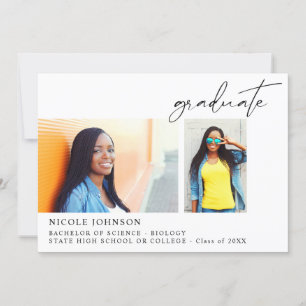 Chic Multi 5 Photo Graduation Announcement