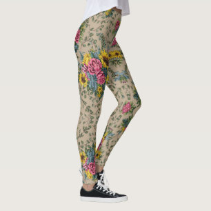 Chic Multicolor floral pattern Leggings