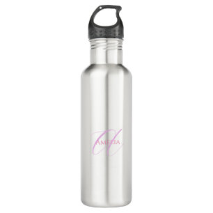 Chic Name Monogram Initial Letter Calligraphy  710 Ml Water Bottle