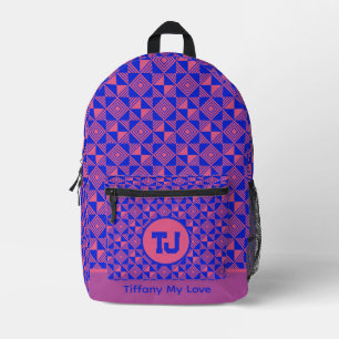 Chic Name Monogrammed Backpack For Kids