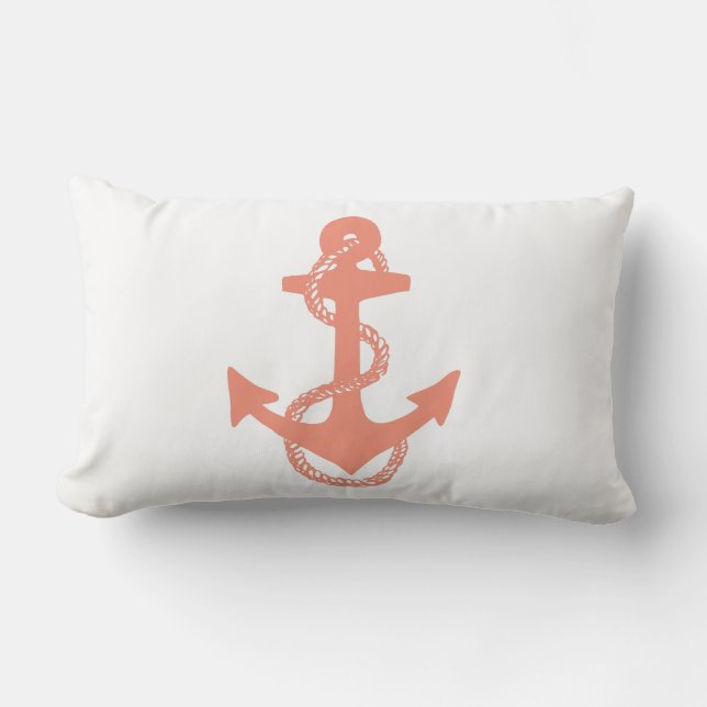 chic nautical ANCHOR two-sided | Lumbar Pillow (Front)