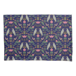 Chic navy blue Heron Pond Heritage Revival Pillowcase