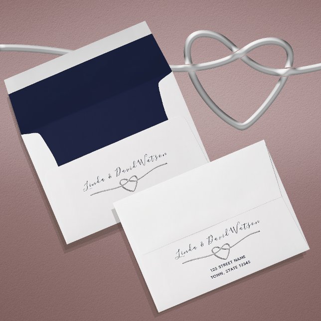 Chic Navy Blue Wedding Envelope (Creator Uploaded)