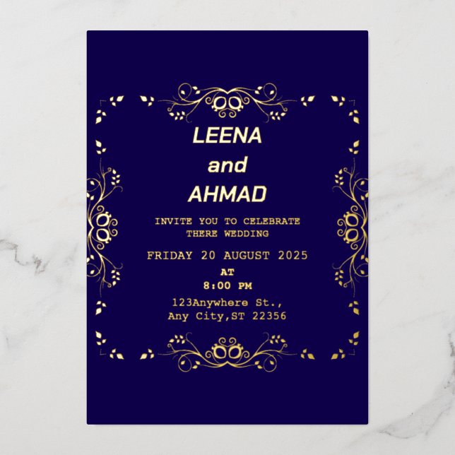 chic navy rose gold  (Front)