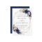 Chic Navy Rose Gold Blush Floral Wedding Geometric