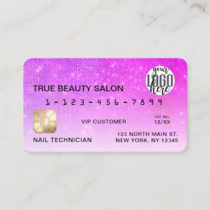 Chic Neon Magenta Sequin Parties scintillant Carte