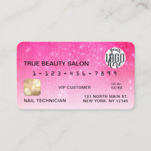 Chic Neon Pink Sequin Parties scintillant Carte de