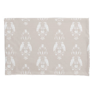 Chic neutral beige Heron Heritage Revival Pillowcase