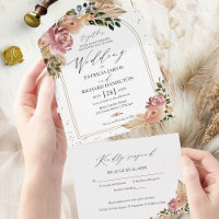Chic Neutral Colours Boho Floral Wedding