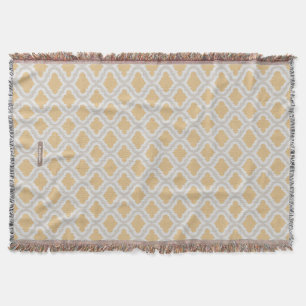 Chic neutral ikat Moroccan pattern Throw Blanket