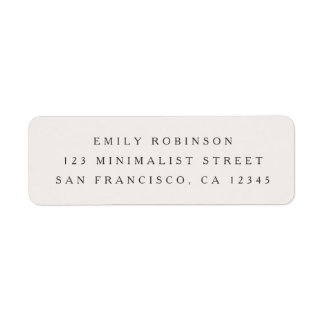 Chic neutral minimalist return address