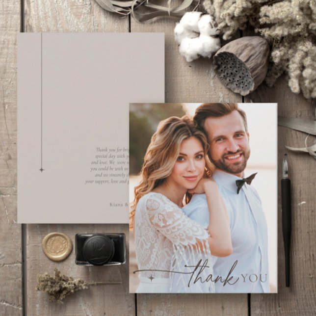 Chic Neutrals Wedding Thank You Pale Taupe ID1020 (Creator Uploaded)
