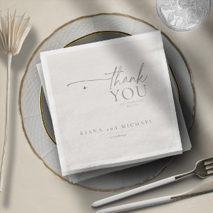 Chic Neutrals Wedding White Powder ID1020 Napkin