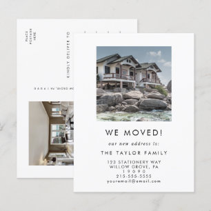 Chic New Home Photo We've Moved Moving Announcemen Announcement Postcard