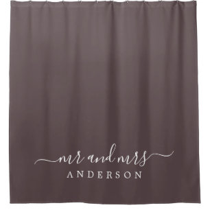 Chic Newlywed Mr Mrs Dark Burgundy Monogram