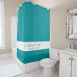 Chic Newlywed Mr Mrs Tropical Green Monogram<br><div class="desc">Chic tropical green monogram shower curtain with the text Mr and Mrs in off-black elegant script. The colour viridian green is used for this stylish design you can customize with your married name. Perfect luxury gift for the newlywed couple. Exclusively designed for you by Happy Dolphin Studio.</div>