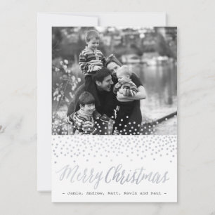 CHIC NOËL argent brillant carte photo