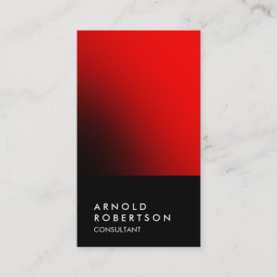Chic noir rouge unique carte de visite professionn
