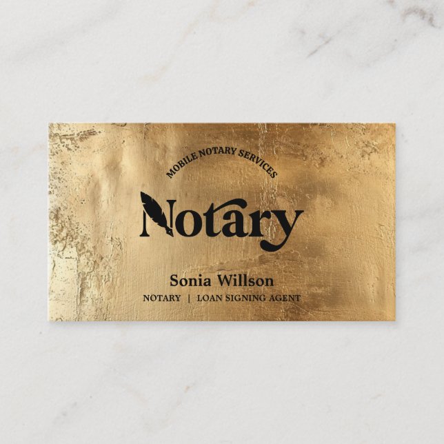 Chic Notary Public Loan Signing Photo QR Code Business Card (Front)