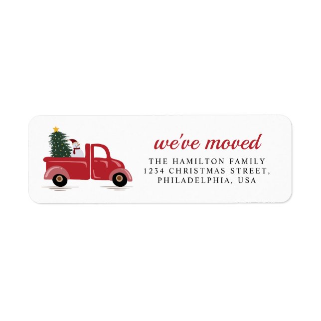 Chic Nous avons déplacé Camion Rouge Noël Arbre de (Devant)