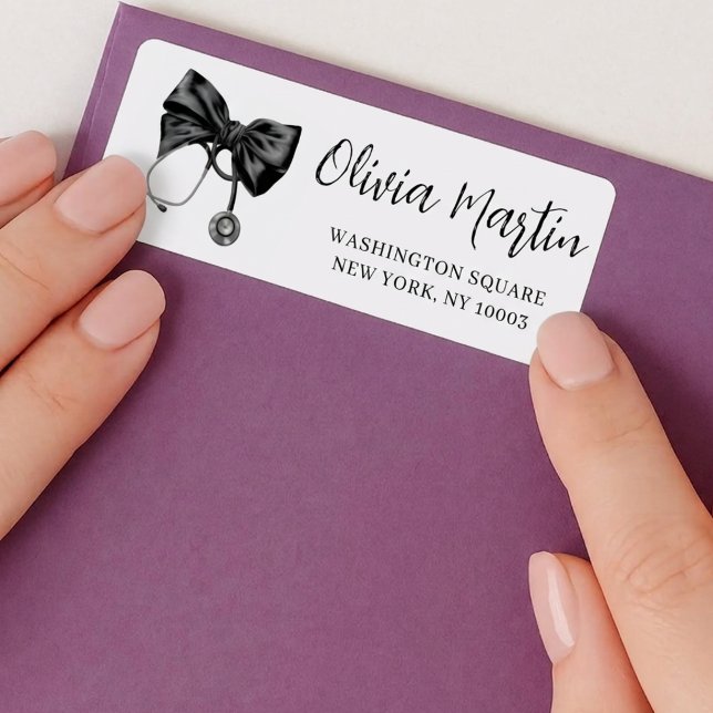 Chic Nurse Graduation Coquette Bow Medical Mail (Creator Uploaded)