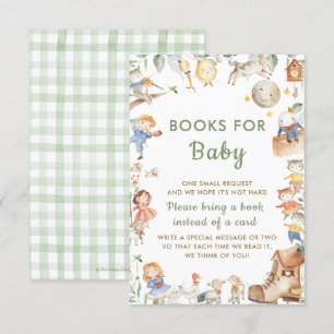 Chic Nursery Rhyme Green Apportez une carte de liv