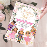 Chic Nutcracker Party Soft Pink Floral Birthday