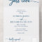 Chic Ocean Blue Calligraphy Casual Wedding