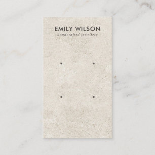 CHIC OFF WHITE STUCCO 2 STUD EARRING DISPLAY CARD