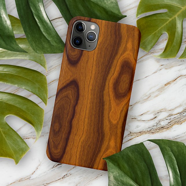Chic Old Walnut Oak Brown Wood Grain Pattern Case-Mate iPhone Case (Creator Uploaded)