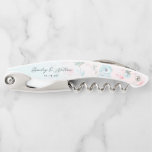 Chic Ombre French Garden Floral Peony Personalized Corkscrew<br><div class="desc">Chic Ombre French Garden Floral Peony pattern Design - with hand painted watercolor flowers and foliage, and elegant script calligraphy font. A charming vintage look in a pastel colour palette that is perfect for a spring or summer garden wedding. With feelings of the French countryside, this soft romantic floral design...</div>