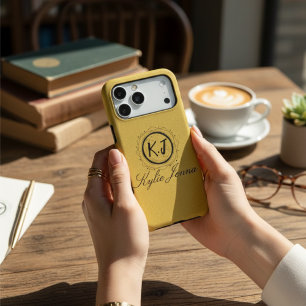 Chic or et noir élégant script calligraphie