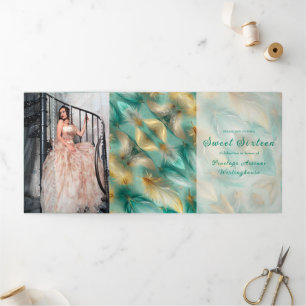 Chic Or Plumes Sweet 16 Party Invitation