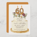 Chic Orange Fall Autumn 60th Birthday Cake Invitation<br><div class="desc">Celebrate a feminine fall 60th birthday with our chic invitation. Design features a rustic cake decorated with autumn flowers, leaves and and candles with the number 60 all for the ultimate chic look. All text is 100% customizable. If you need extra pieces for this collection please contact me, happy to...</div>