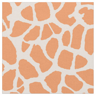 Chic Orange Giraffe Print Girly Animal Pattern Fabric