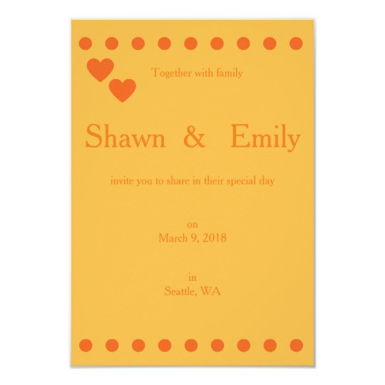 Chic Orange Invitation