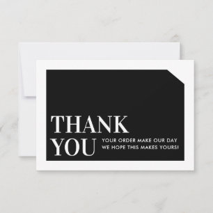 CHIC ORDER INSERT business merci noir blanc
