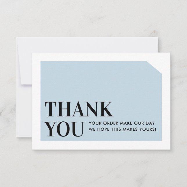 CHIC ORDER INSERT business thank you baby blue (Front)