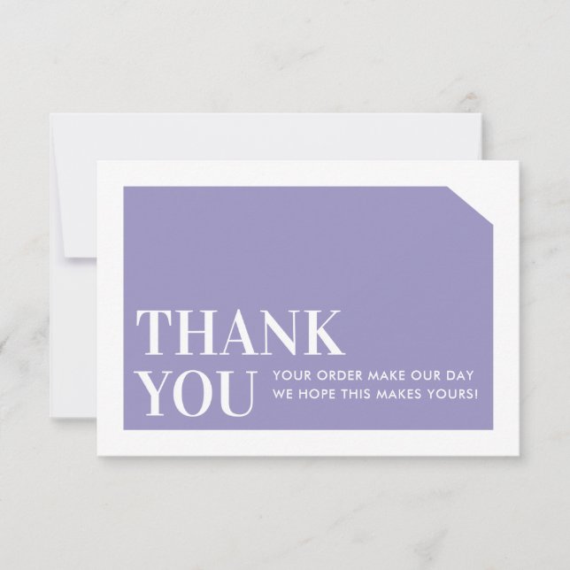 CHIC ORDER INSERT business thank you purple (Front)