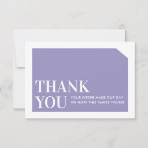 CHIC ORDER INSERT business thank you purple Card