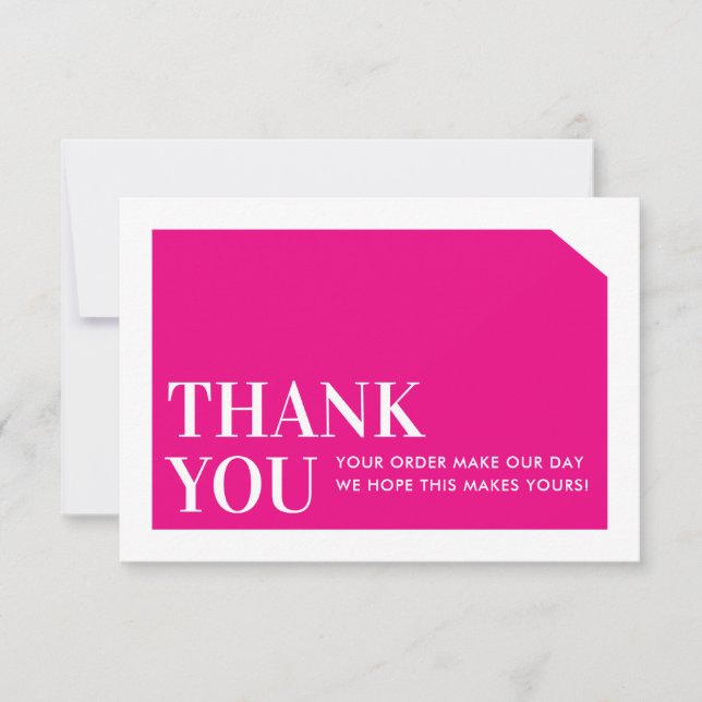 CHIC ORDER INSERT entreprise merci magenta rose (Devant)