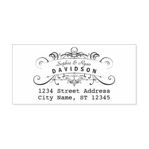 Chic Ornamental Create Your Own Return Address Self-inking Stamp