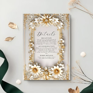 Chic Ornate floral Yellow Style floral Details Enclosure Card