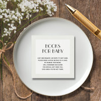 Chic Pale Green Gender Neutral Baby Book Request