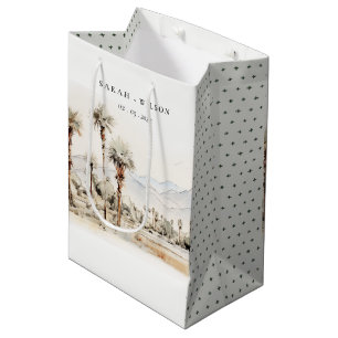 Chic Palm Springs California Landscape Wedding Medium Gift Bag
