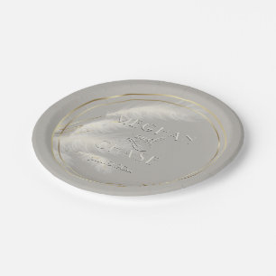 Chic Pampas Grass Paper Plate