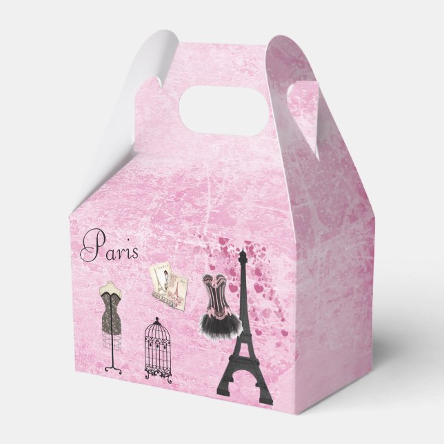 Chic Paris Fashion Eiffel Tower Favor Box (Front Side)