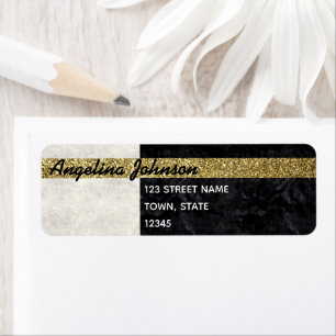 Chic Parties scintillant Gold Black and White Adre