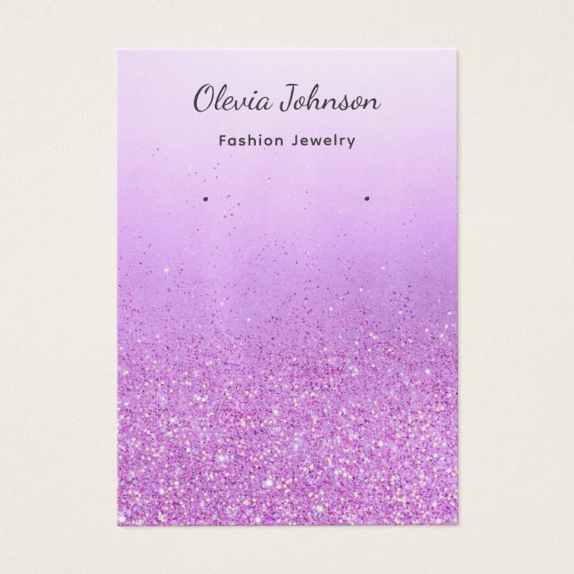 Chic parties scintillant violet carte d'affichage  (Devant)