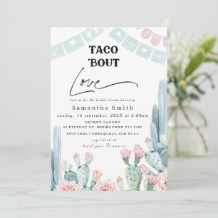 Chic Pastel Cactus Taco Bout Love Bridal Shower Invitation
